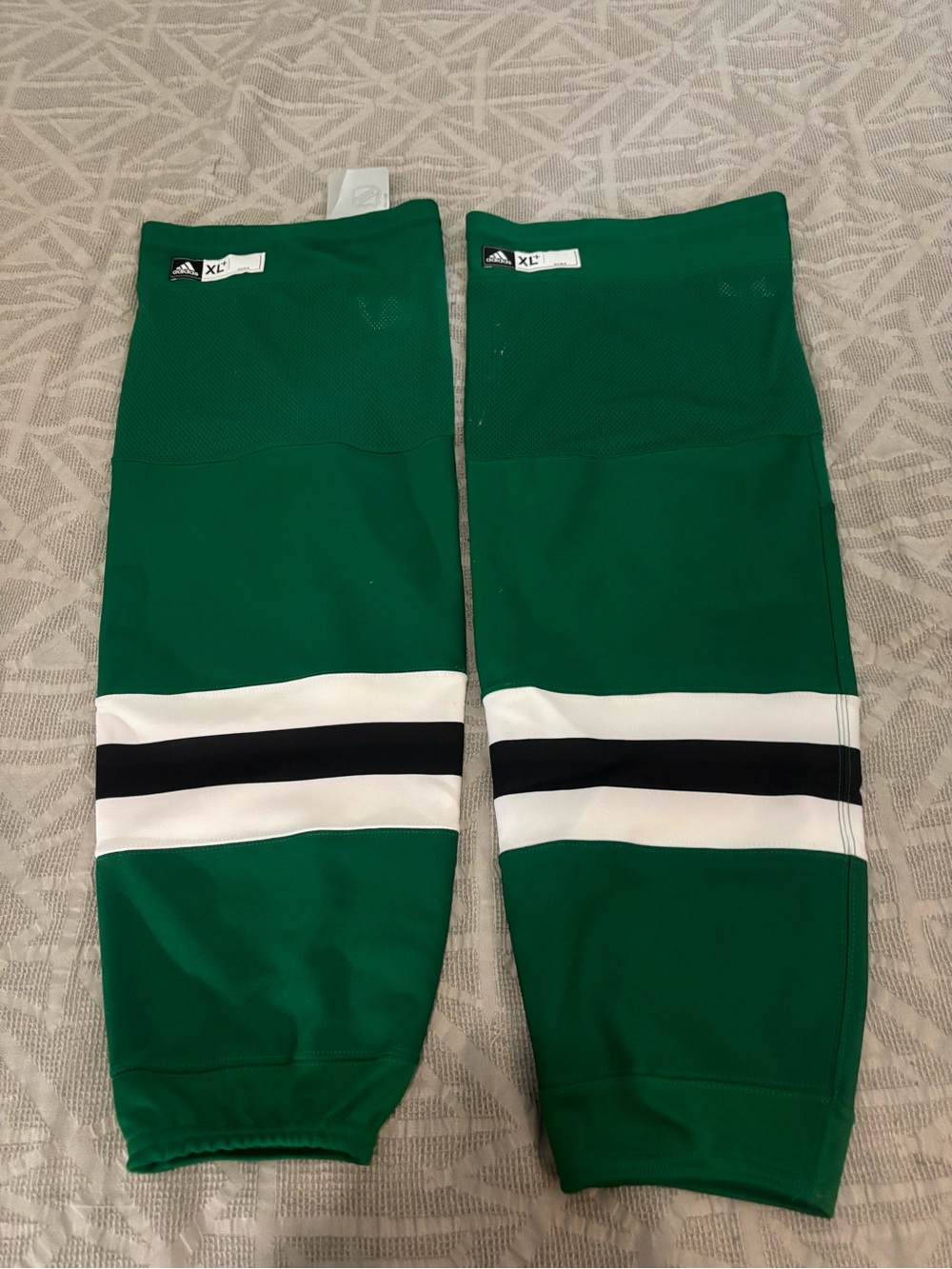 Dallas Stars NHL Pro Stock Ice Hockey Socks Adidas XL+ Green Brand New